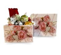 Scatola Cofanetto Cuore Fête des Mères 2024 - Coffret Rectangulaire (11,2 x 6cm) + 100gr de Chocolats Assortis + Oreiller Coeur