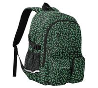 Scattered with Image Marks Full Of Small Green Question Points The Angle Of The Question Mar School Backpack for Kids Grande Capacité Bookbag Laptop Bag Travel Backpack for Middle School Colle