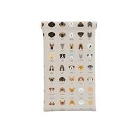 SCAUA Étui à lunettes souple en cuir avec motif drapeau grec pour femme, pochette à lunettes de soleil portable et élégante, Race de chien., taille unique