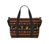 SCAUA Sac à main à motif drapeau américain bleu pour voyage, sac de sport, sac de voyage, sac de voyage à bandoulière pour homme et femme, ours, Taille unique
