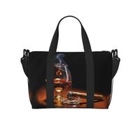 SCAUA Sacs à main phosphorescents pour voyage, sport, gym, voyage, sac à bandoulière pour homme et femme, Cigare et whisky, Taille unique