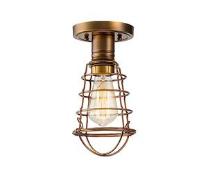 SCB36 Elstead Quoizel Mixon Plafonnier demi-affleurant en laiton vieilli