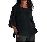 SCBFDI Blouse Femme Chic et Élégant Chemisiers et Blouses Femme Blouse de Peintre Chemisier Femme Chic Long Top Femme Chic et Élégant Bleu Tee Shirt Femme Sexy Vetement Femme Blouse Noir 5XL