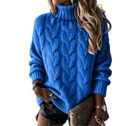 SCBFDI Pull Femme Col Roulé Torsadé Doux Hiver Chaud Mode Automne Sweater | Pull Grosse Maille Chic et Elegant Manches Longues Tricot Jumper Tenue Élégante Vetement Pas Cher
