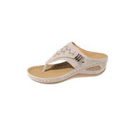 SCBFDI Sandales Femme Été Compensées Mules Femme Compensees Tongs avec Semelle Ergonomique et Floral Dessus en Synthétique Confortable Sabot Portail Battant Ivoire 42