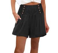 SCBFDI Shorts et Bermudas Femme Été Short Chic et Confortable pour Toutes | Plage Occasions Couleur Unie Pantacourt Vetement Femme Solde et Mode