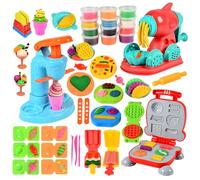 SCBOY 51 Pièces Set D'accessoires pour Pate A Modeler pour Enfants DIY Outils De Pâte à Modeler Machine à Glace Machine à Pâtes Machine à Burger Clay Accessories Jouets Cadeau Fille & Garçon 3-12 Ans
