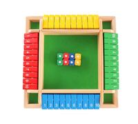 SCBOY Shut The Box Jeux en Bois Jeu de dés Adéquation 2-4 Personnes Jeux de société en Bois Fête de Famille Jeu de Table pour Enfants et Adultes