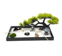 SCBOY Zen Garten miniatur 12x8 Zoll Enthält Sand Statuen Putter Tabletts Steine USW Zen Garten zubehör Geeignet für Die DIY Dekoration zu Hause Oder im Büro ALS Meditationsgeschen