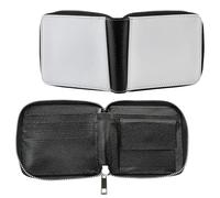 SCCFMM Lot de 10 portefeuilles à sublimation double face vierges en cuir synthétique pour homme et femme avec fermeture éclair - Porte-monnaie - Pour la fête des pères