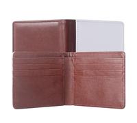 SCCFMM Lot de 10 portefeuilles vierges de couleur marron pour homme - Porte-cartes - Cadeaux - Transfert thermique - Impression par sublimation - Bricolage - Pour la fête des pères