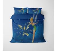 SCD-1885 Parure de lit Disney avec housse de couette taie d'oreiller ensemble de literie fée clochette le Secret Taille:200*200cm