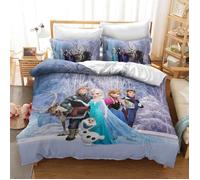 SCD-3694 Parure de lit Disney Anna Elsa pour enfants ensemble de literie reine des neiges housse de couette en Po Taille:200*200cm