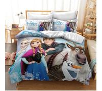 SCD-3710 Parure de lit Disney Anna Elsa pour enfants ensemble de literie reine des neiges housse de couette en Po Taille:240*220cm
