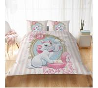 SCD-4624 Parure de lit Disney pour enfants ensemble de literie mignon rose Marie chat housse de couette taie d'or Taille:200*200cm
