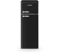 Schneider Réfrigérateur 2 portes SCDD208VB – 211 L – Froid statique – 3 clayettes verre – Noir