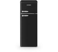 Schneider Réfrigérateur 2 portes SCDD208VB – 211 L – Froid statique – 3 clayettes verre – Noir