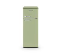 Schneider SCDD211V-VAE - Réfrigérateur double porte 211L Vintage Vert amande