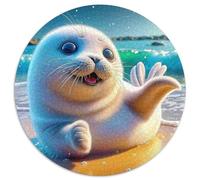 Sceau 1000 Piece Puzzle Rond, pour Enfants Adult Jouets De Anti Stress Décoration pour Enfants Cadeau De Qualité Supérieure 1000pcs (67.5x67.5cm)