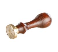 Sceau - Anglaise - Rond à vis - Manche en bois vernis - Pastille en laiton gravée - Lettre Z