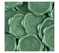 Sceau Cire Autocollants de sceau d'enveloppe d'invitation de mariage d'eucalyptus de 20 pièces, autocollants de sceau de cire de 10 couleurs autocollants d'olive auto-adhésifs(TZ469)