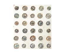 Sceau Cire Autocollants de scrapbooking en cire à cacheter, série Lettres, 30 pièces, for collage, journal intime et loisirs créatifs.