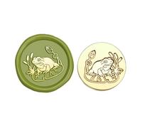 Sceau ciré en forme de lapins - Tête en laiton - Sceau ciré pour photo, invitation, scrapbooking, décorations