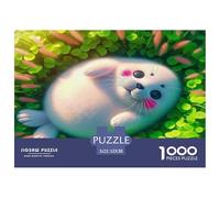 Sceau coloré dans Un Cadre Vert - Puzzle de 1000 pièces - Adultes - Décoration - Cadeau d'anniversaire - 52 x 38 cm