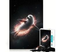 Sceau dans l'espace avec Aura énergétique Puzzle de 1000 pièces pour Adolescents Wise Think Toy Leisure Fun Clear Cut Décoration Murale (38x52cm)