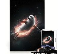 Sceau dans l'espace avec Aura énergétique Puzzle de 1000 pièces pour Adultes Jeu de logique Clair Loisirs Silencieux Découpe Parfaite Cadeau élégant (38x26cm)