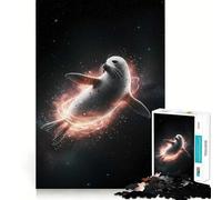 Sceau dans l'espace avec Aura énergétique Puzzle de 1000 pièces pour Adultes Jeu de logique Clair Loisirs Silencieux Découpe Parfaite Cadeau élégant (38x26cm)
