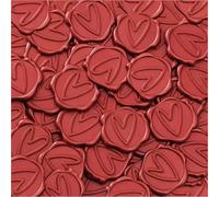Sceau de Cire 50 Pièces Cachet de Cire en Forme de Coeur Stickers Vin Rouge Dos Auto-Adhésif Autocollant Sceau de Cire pour Enveloppes, Mariage, Emballage Cadeau et Cartes