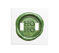 Sceau de cire de Noël aquarelle Ho Ho en relief double gang à bascule plaque murale interrupteur décoration taille standard - 11,4 x 11,4 cm