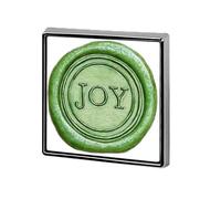 Sceau de cire de Noël Joie en relief unisexe broches et épingles carrées légères pour vêtements, châle, chapeau