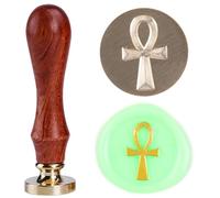 Sceau de cire en laiton massif avec croix d'Ankh religieuse Jésus Ankh - 25 mm - Crux ansata pour votre autel - Décoration murale - Cadeau minimaliste et personnalisé