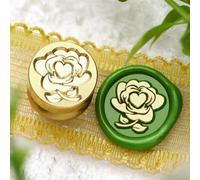 Sceau de cire rond de 1,5 cm pour décoration d'enveloppe rétro, motif fleurs vintage, pour cartes, enveloppes, invitations de mariage, scrapbooking, style 11