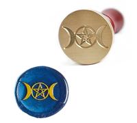 Sceau de cire Triskelion, Triquetra, Vector, déesse, pentacle, arbre de vie en triple lune, pour invitations de mariage, cartes, lettres, emballage cadeau (Trple lune)