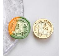 Sceau de cire vintage - Série bouteille de cire - Tête de sceau de cire pour peinture au feu - Tête de tampon à cacheter pour invitation de mariage, scrapbooking, enveloppe, cadeaux Style 12