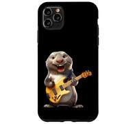 Sceau de Dessin animé Amusant Jouant de la Guitare Basse Musicien Coque pour iPhone 11 Pro Max