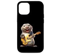 Sceau de Dessin animé Amusant Jouant de la Guitare Basse Musicien Coque pour iPhone 12/12 Pro