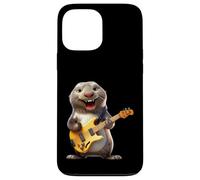 Sceau de Dessin animé Amusant Jouant de la Guitare Basse Musicien Coque pour iPhone 13 Pro Max