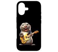 Sceau de Dessin animé Amusant Jouant de la Guitare Basse Musicien Coque pour iPhone 17