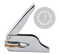 Sceau de Gaufrage Personnalisé CRASPIRE, Personnalisez Votre Logo D'Image Deisgn 40mm Dimameter Hand Held Gaufrage Stamp Seal Forfor Books Enveloppes Serviettes Paper Official Business (#19)
