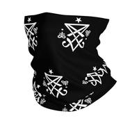 Sceau De Lucifer Satanique Unisexe Bandana Élastique Cache Cou Thermique Snood pour Cyclisme Marche Moto Voyage