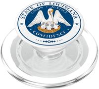 Sceau d'État Louisiana Drapeau Pélican PopSockets PopGrip pour MagSafe