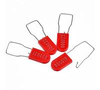 Sceau d'inviolabilité Lot de 100 cadenas en plastique, scellés de sécurité, cadenas en fil métallique, scellés for compteur électrique(Red,500 PCS)
