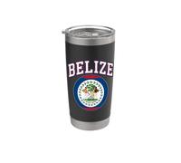 Sceau du drapeau national BELIZE Collegiate Arch Texte Gobelet isotherme en acier inoxydable double paroi
