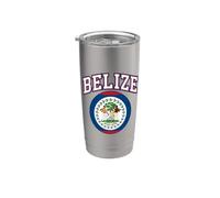 Sceau du drapeau national BELIZE Collegiate Arch Texte Gobelet isotherme en acier inoxydable double paroi