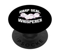 Sceau du Groenland Whisperer - Design Mignon - Trio de phoques PopSockets PopGrip Adhésif