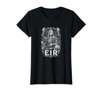 Sceau Eir Mercy After Battle Warrior Circle T-Shirt Graphique avec Valeur, Femme, Noir, S